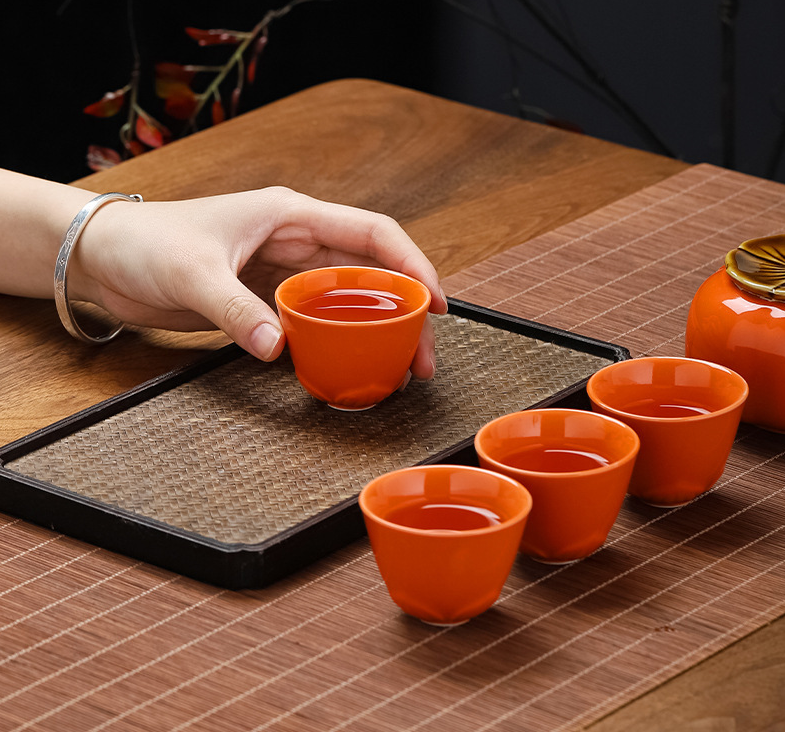 LECORA Japenese Persimmon Orange Teaset