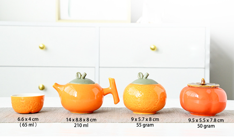 LECORA Japenese Orange Teaset