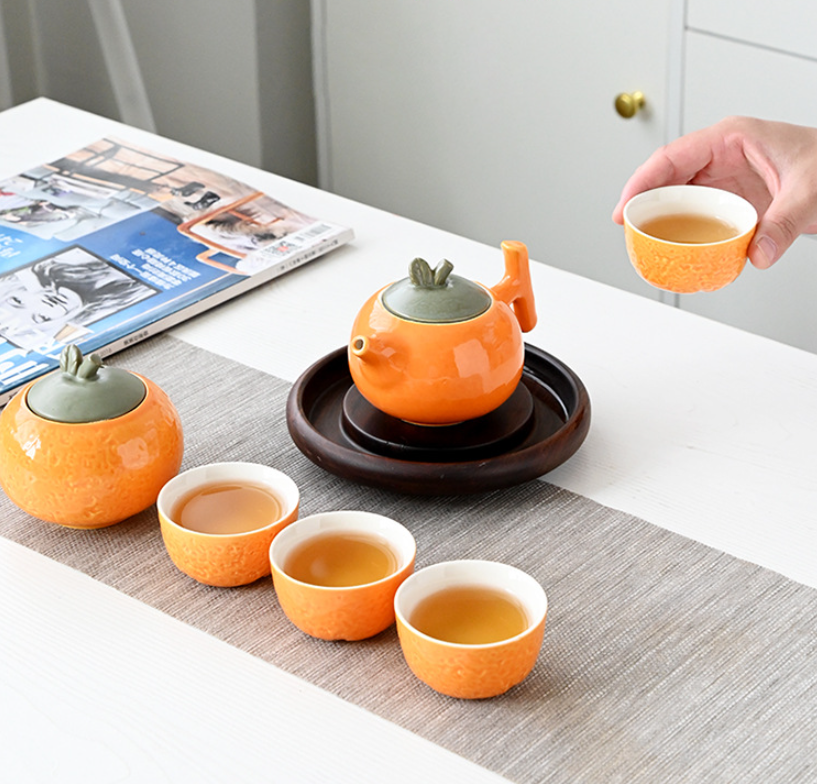 LECORA Japenese Orange Teaset