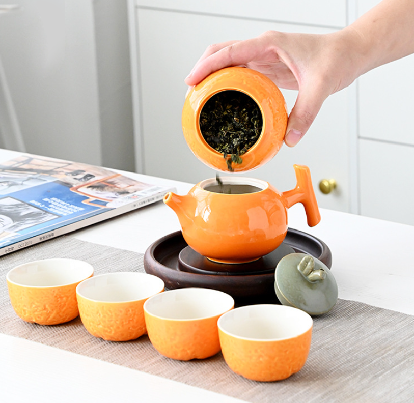LECORA Japenese Orange Teaset