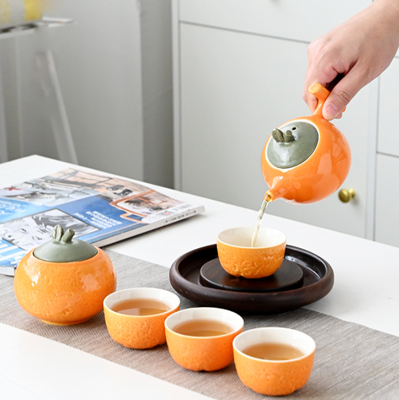 LECORA Japenese Orange Teaset
