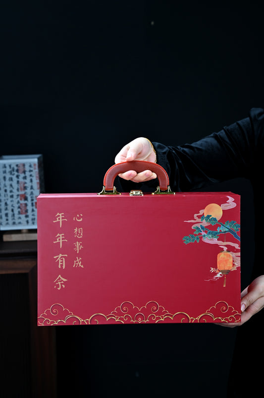 Chinese PREMIUM Teaset Hampers Souvenir RED SERENITY