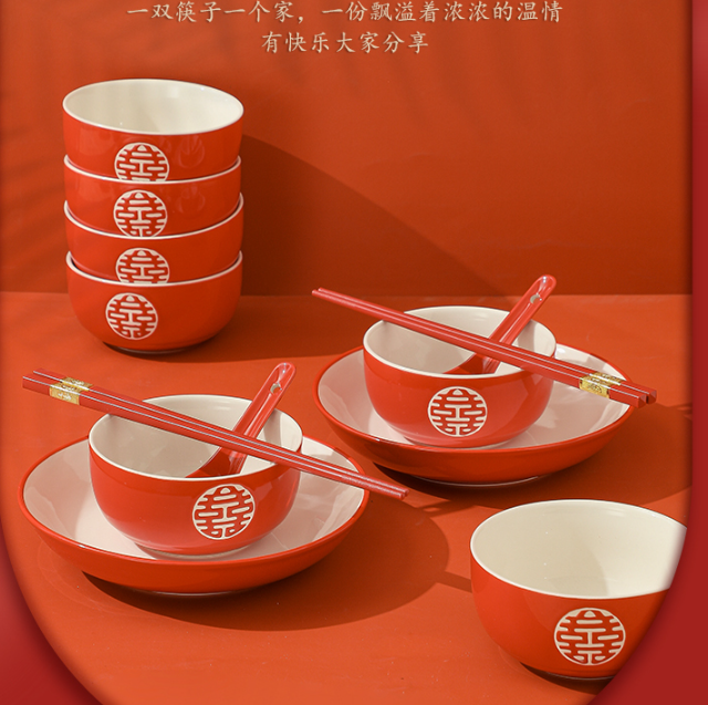 XILECORA 2 Mangkok + 2 Piring Set Teapai Shuangxi White / Gold / Black