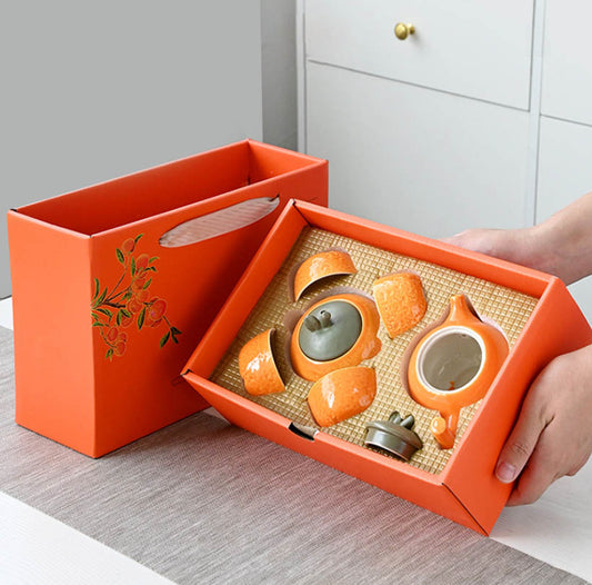 LECORA Japenese Orange Teaset